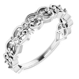 14K White Vintage-Inspired Scroll Ring Mounting
