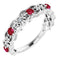 Sterling Silver Natural Ruby & .02 CTW Natural Diamond Scroll Ring