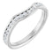 14K White Gold 1/3 CTW Natural Diamond Contour Band