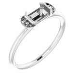 Platinum Stackable Ring Mounting