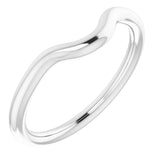 10K White Gold Band for 6.5mm Round Ring