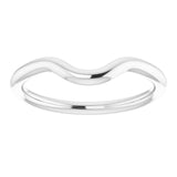10K White Gold Band for 6.5mm Round Ring
