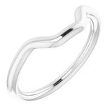 14K White Gold Band for 8x6 mm Emerald Ring