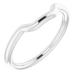 14K White Gold Band for 5mm Square Ring