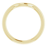 14K Yellow Gold Band for 6mm Round Ring