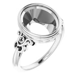 Palladium 12x10 mm Oval Ring Mounting