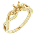 18K Yellow 4.8mm Round Ring Mounting