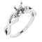 14K X1 White 5.8mm Round Ring Mounting