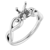 Continuum Sterling Silver 6.5 mm Round Ring Mounting