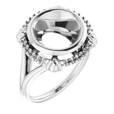 10K White 10mm Round Ring Mounting