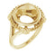 14K Yellow 10mm Round Ring Mounting