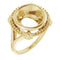 18K Yellow 11mm Round Ring Mounting