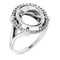 Sterling Silver 10x8 mm Oval Ring Mounting