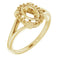 18K Yellow 6x4 mm Oval Ring Mounting