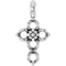 Platinum 2mm Round Cross Pendant Mounting