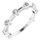 14K White Bezel Set Bar Ring Mounting