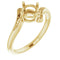18K Yellow 6mm Round Ring Mounting