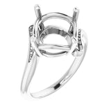 10K White 11mm Round Ring Mounting