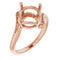 18K Rose 9.4mm Round Ring Mounting