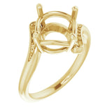 18K Yellow 9.4 mm Round Ring Mounting