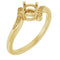 18K Yellow 5.2mm Round Ring Mounting