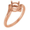 10K Rose 6.5mm Round Ring Mounting