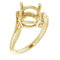 10K Yellow 9mm Round Ring Mounting