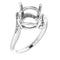 18K White 10mm Round Ring Mounting