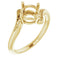 14K Yellow 7mm Round Ring Mounting