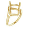 14K Yellow 12x10 mm Emerald Ring Mounting