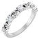 Platinum Natural White Sapphire Stackable Ring