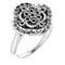14K White Halo-Style Cluster Ring Mounting
