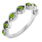 Platinum Natural Peridot Stackable Ring
