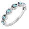 Sterling Silver Natural Blue Zircon Stackable Ring