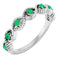 Sterling Silver Lab-Grown Emerald Stackable Ring