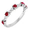 Platinum Lab-Grown Ruby & 1/6 CTW Natural Diamond Ring
