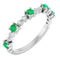 Platinum Natural Emerald & 1/6 CTW Natural Diamond Ring