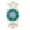 14K Yellow Lab-Grown Alexandrite & 1/6 CTW Natural Diamond Pendant