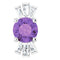 Sterling Silver Natural Amethyst & 1/6 CTW Natural Diamond Pendant