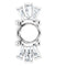 Platinum 6mm Round 1/6 CTW Natural Diamond Semi-Set Pendant