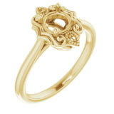 10K Yellow 5.5mm Round Ring Mounting