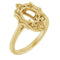 10K Yellow 9x7 mm Oval Ring Mounting