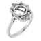 14K White 8mm Round Ring Mounting