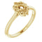 14K Yellow 4.1mm Round Ring Mounting