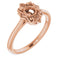 14K Rose 4.8mm Round Ring Mounting