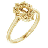 14K Yellow 5.8mm Round Ring Mounting