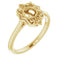14K Yellow 5.8mm Round Ring Mounting