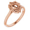 18K Rose 5.8mm Round Ring Mounting