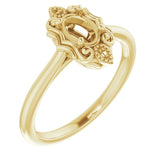 14K Yellow 6x4 mm Oval Ring Mounting