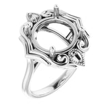 10K White 12mm Round Ring Mounting